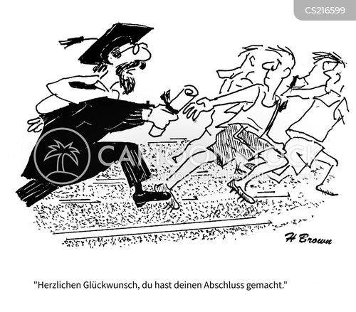 Cartoons und Karikaturen mit Absolventenringe
