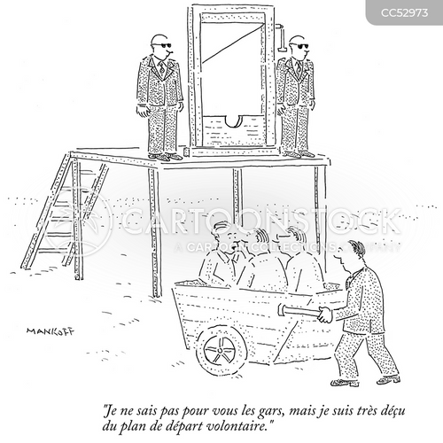 Dessins humoristique et caricaturés avec Plateformes De Guillotine