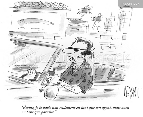 Dessins humoristique et caricaturés avec Panneau Hollywood