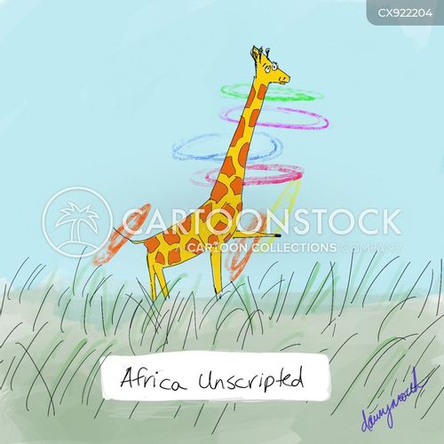 african safari cartoon with africa and the caption Africa Unscripted by dawnymock