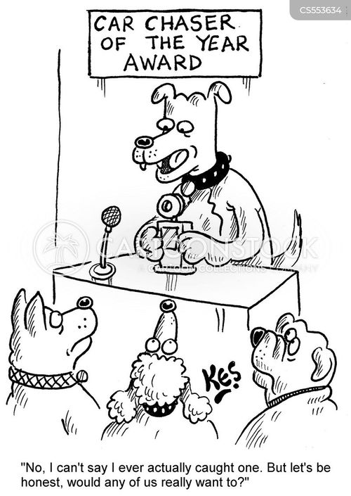 Dogs Chasing Cars Cartoons and Comics - funny pictures from CartoonStock