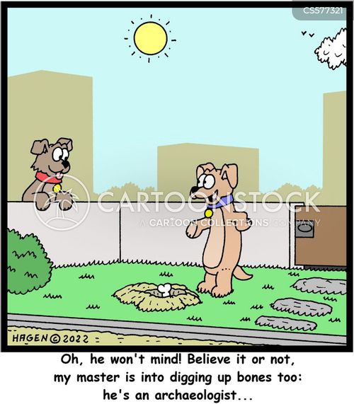 Burying Bones Cartoons and Comics - funny pictures from CartoonStock