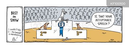 speech cartoon with dog show and the caption Best in Show by Hilary Price