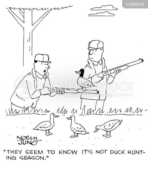 Hunting Platforms Cartoons and Comics - funny pictures from CartoonStock