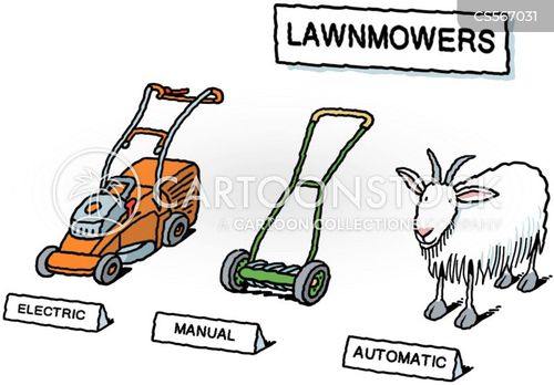 Objector Mariner Medic Automatic Lawnmower Cartoons and Comics - funny pictures from CartoonStock