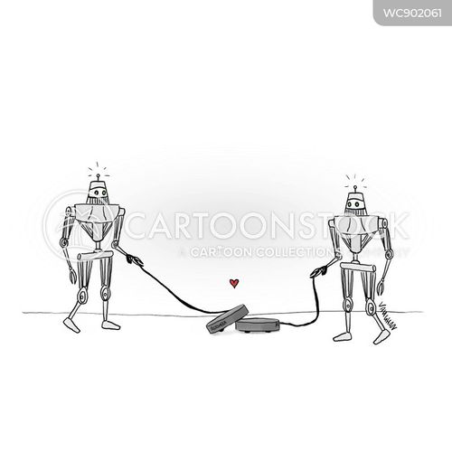 robot cartoon love