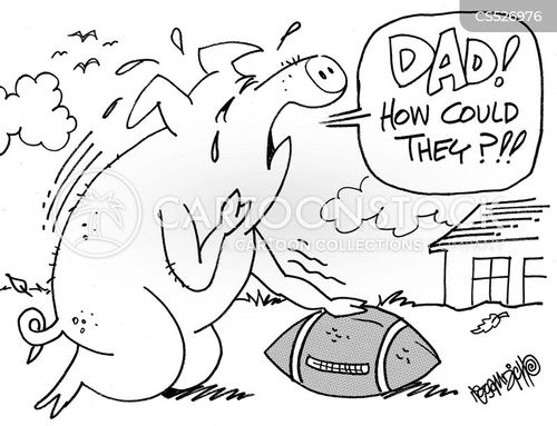 Made Of Pigskin Cartoons and Comics - funny pictures from CartoonStock