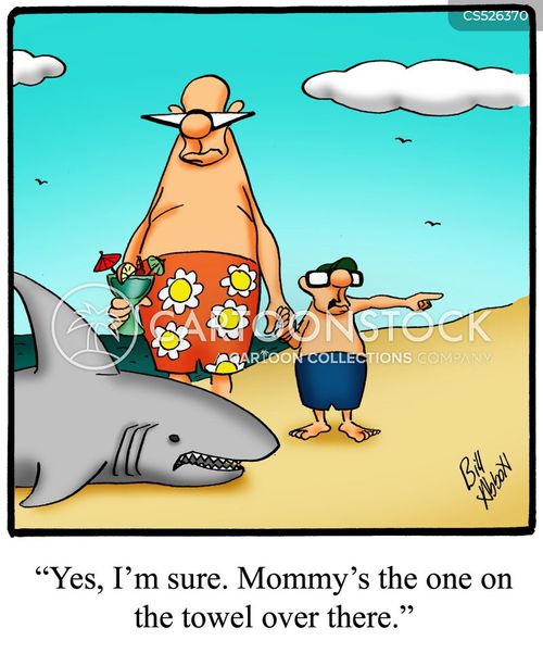 Beached Sharks Cartoons and Comics - funny pictures from CartoonStock