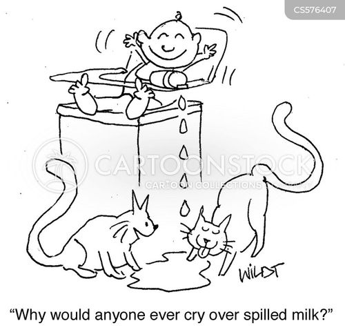 Cry Over Spilled Milk Cartoons and Comics - funny pictures from CartoonStock