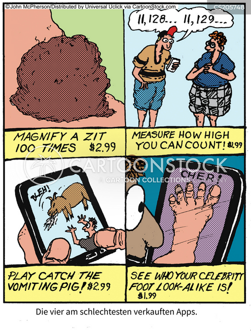Cartoons und Karikaturen mit App Stores