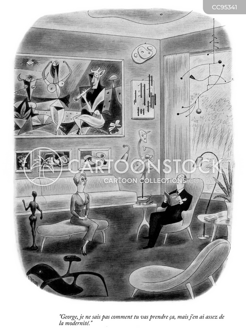 Cartoon Incomrehensible Dessins humoristique et caricaturés avec Couple Moderne