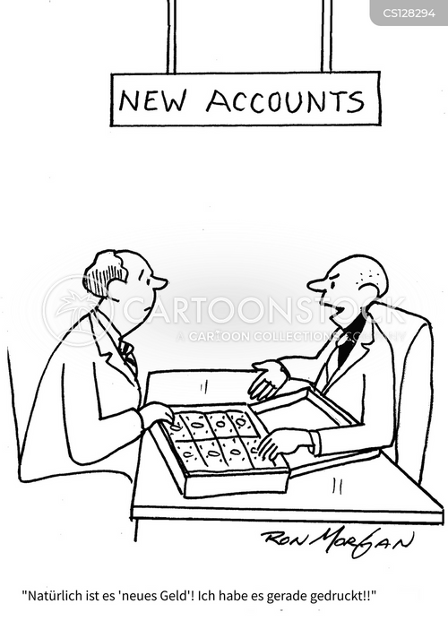 Cartoons und Karikaturen mit Neues Geld