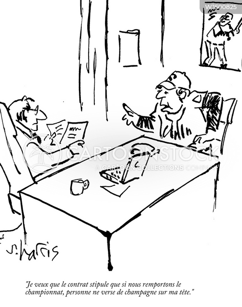 Dessins humoristique et caricaturés avec Équipe Gagnante