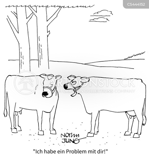 Cartoons und Karikaturen mit Angus-rind