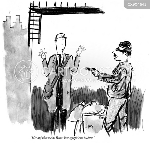 Cartoons und Karikaturen mit Räuber-maske