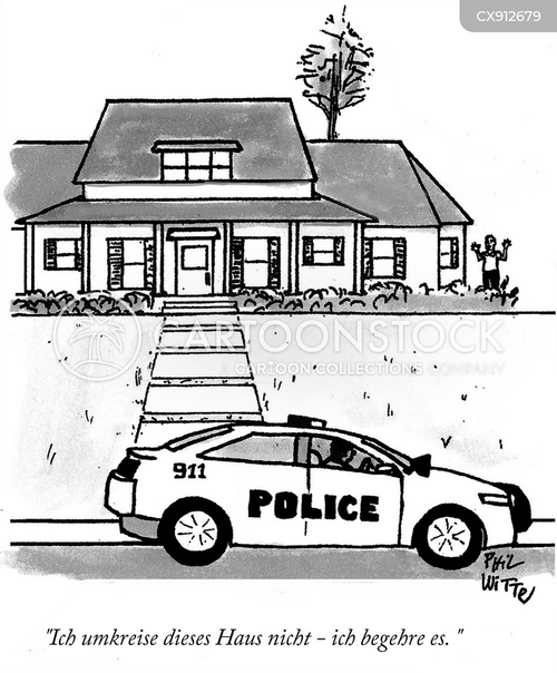 Polizeistation und auto-illustration für skurrile kinderzimmer