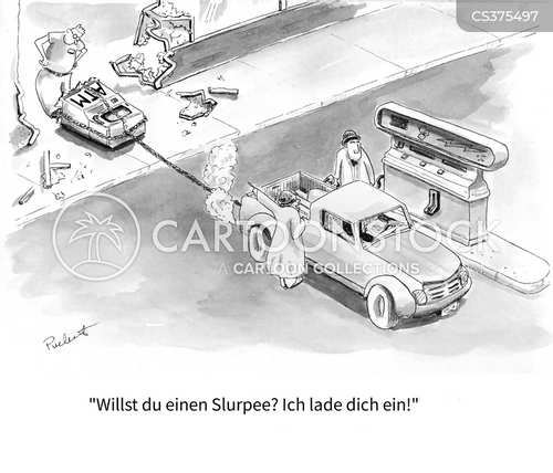 Cartoons und Karikaturen mit Slurpee