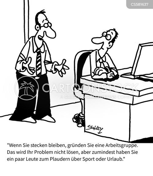 Cartoons und Karikaturen mit Arbeitsausschuss