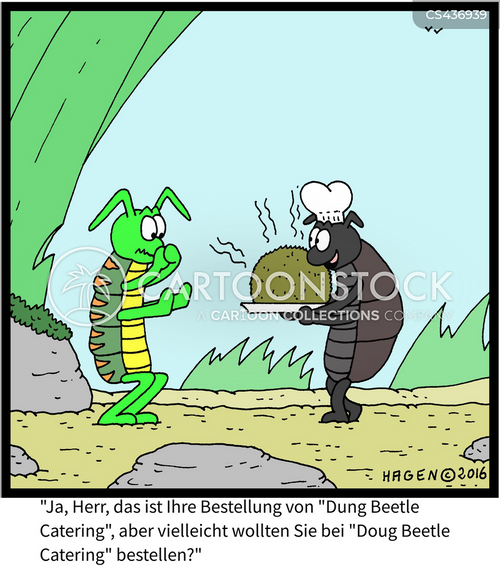 Cartoons und Karikaturen mit Dung-ball