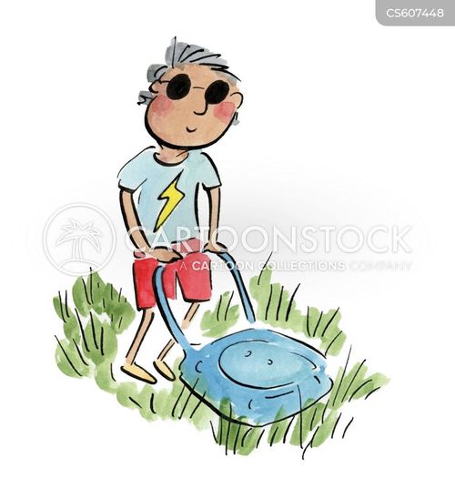 Mowing Cartoons and Comics - funny pictures from CartoonStock