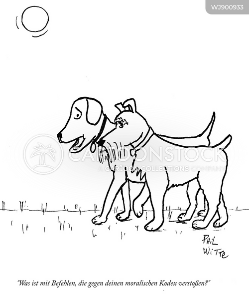 Cartoons und Karikaturen mit Kommandieren