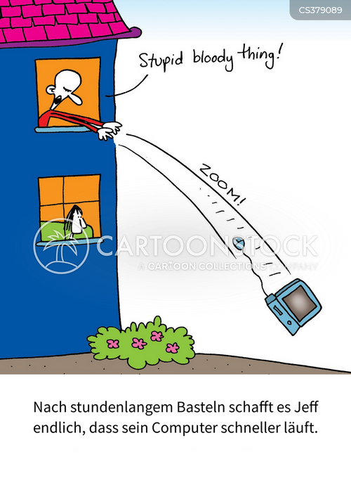 Cartoons und Karikaturen mit Pc-probleme