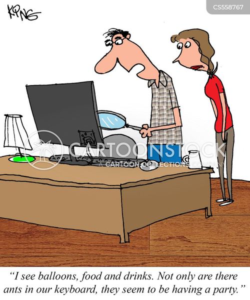 Food In Keyboard Cartoons and Comics - funny pictures from CartoonStock