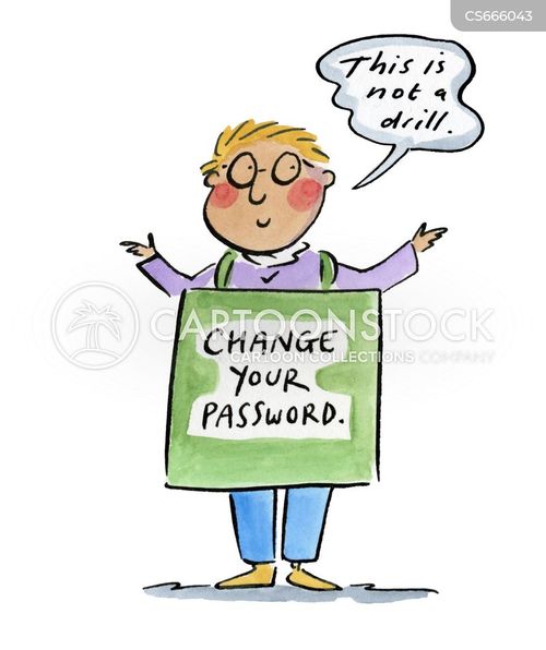 Remote Security Update Cartoon Password Update Cartoons and Comics - funny pictures from CartoonStock