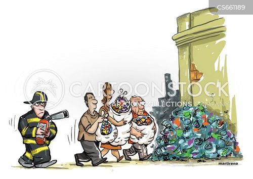 Comics Garbage Collection Garbage Crisis Cartoons and Comics - funny pictures from CartoonStock