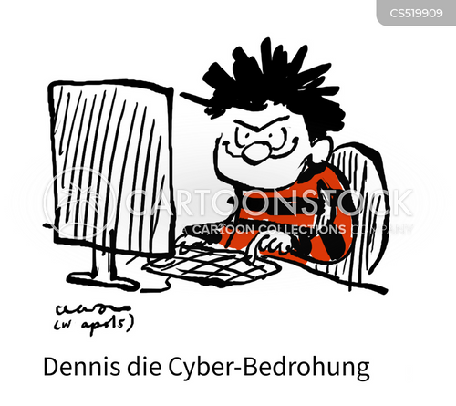 Cartoons und Karikaturen mit Dennis Die Bedrohung