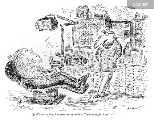 caricature de plaque dentaire