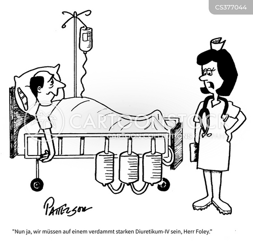 Cartoons und Karikaturen mit Diuretikum