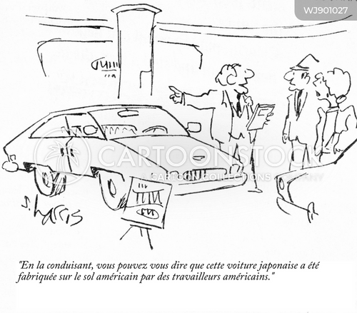 Dessins humoristique et caricatur s avec March Automobile Am ricain