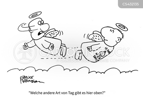Cartoons und Karikaturen mit Engelhafter Spaß