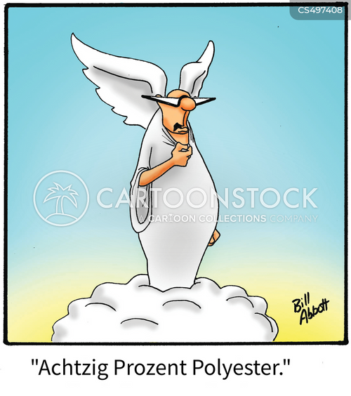 Polyester Graphics Cartoon Cartoons und Karikaturen mit Polyester