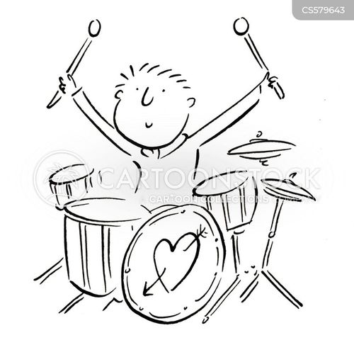 Desenhos animados e quadrinhos batendo bateriaDesenhos animados e quadrinhos batendo bateria  