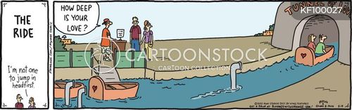 boat cartoon with amusements and the caption The ride by Hilary Price