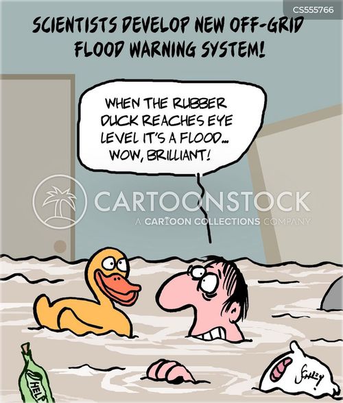 Flood Warning System Cartoons and Comics - funny pictures from CartoonStock