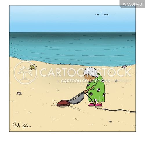 Clean Beach Cartoons and Comics - funny pictures from CartoonStock
