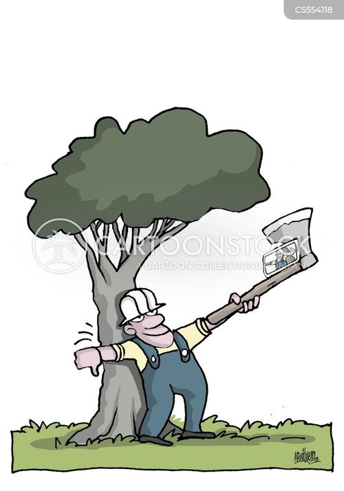 Tree Hugging Cartoons and Comics funny pictures from CartoonStock