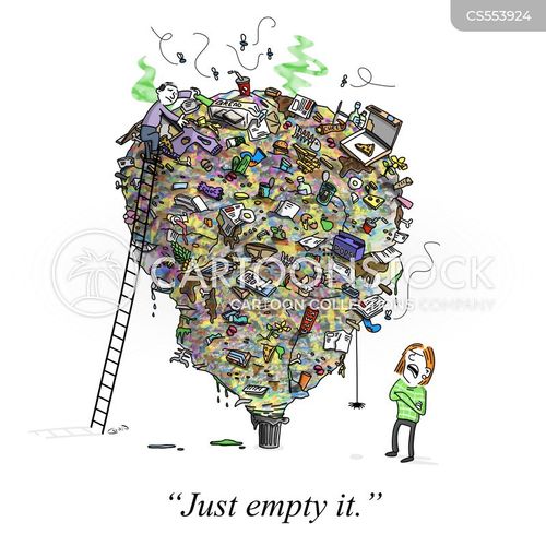 Empty Garbage Cartoon Emptying Cartoons and Comics - funny pictures from CartoonStock
