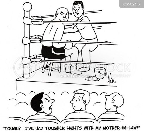 funny boxing cartoon