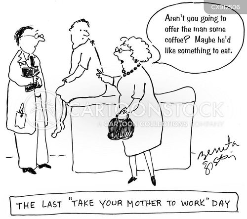 doctor cartoon with doctors and the caption The last 'take your mother to work' day. by Benita Epstein