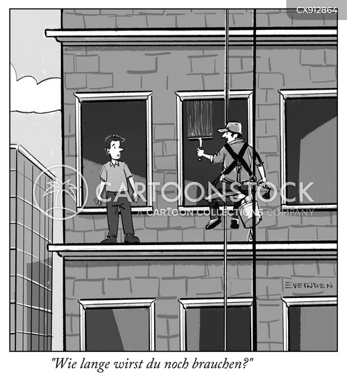 Beruf Fensterputzer Stock Illustration