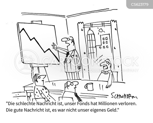 Verlust Cartoons und Karikaturen mit Finanzieller Verlust