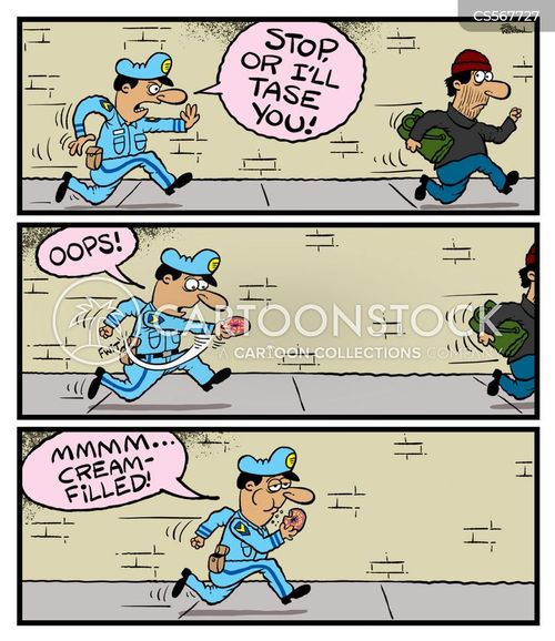 donuts cops jokes cartoons