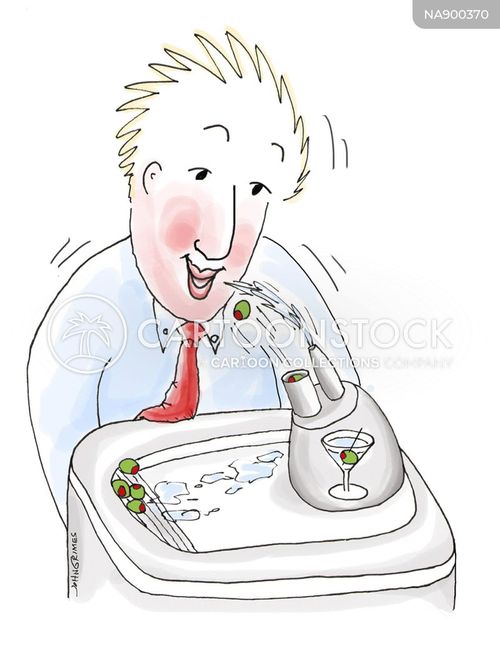 drinking water fountain cartoon