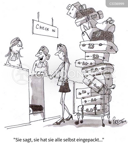 Cartoons und Karikaturen mit Check-ins