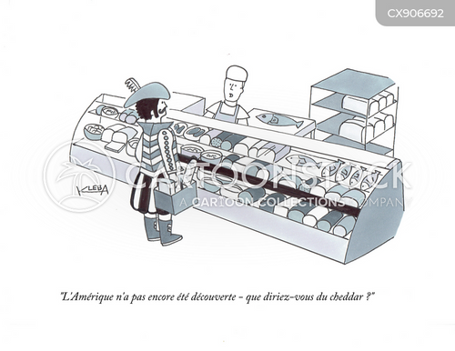 Dessins humoristique et caricaturés avec Fromages Américains