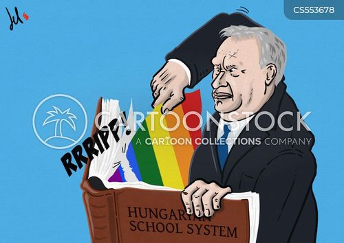 school books cartoon with fidesz and the caption RIP Hungarian education by Emanuele Del Rosso